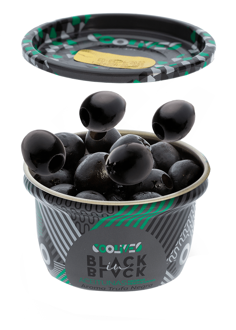 Aceitunas negras deshuesadas aroma trufa negra Coolives