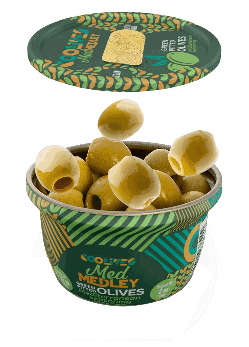 ACEITUNAS VERDES DESHUESADAS SABOR MEDITERRÁNEO Coolives